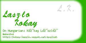 laszlo kokay business card